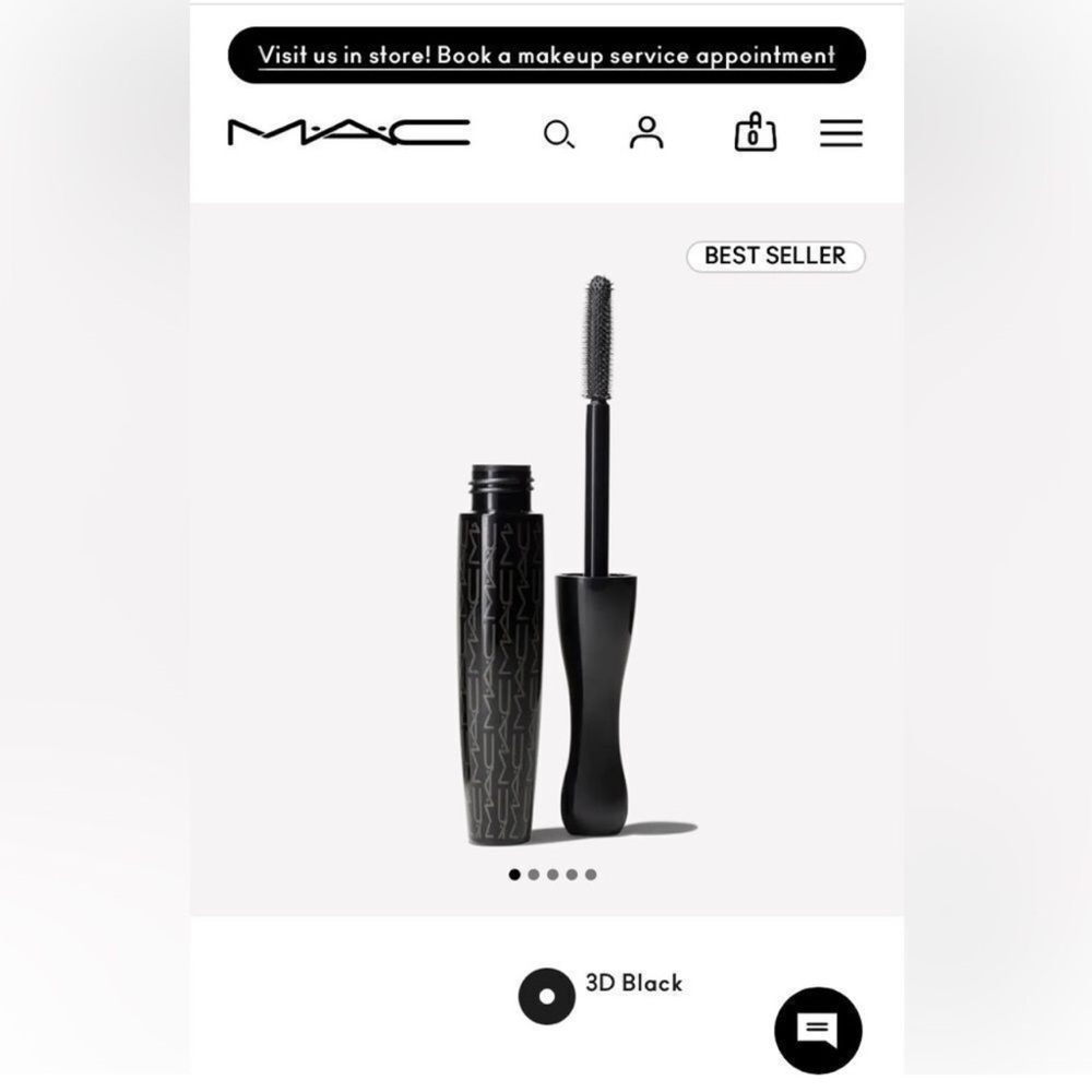 New! MAC Cosmetics In Extreme Dimension Black Mascara